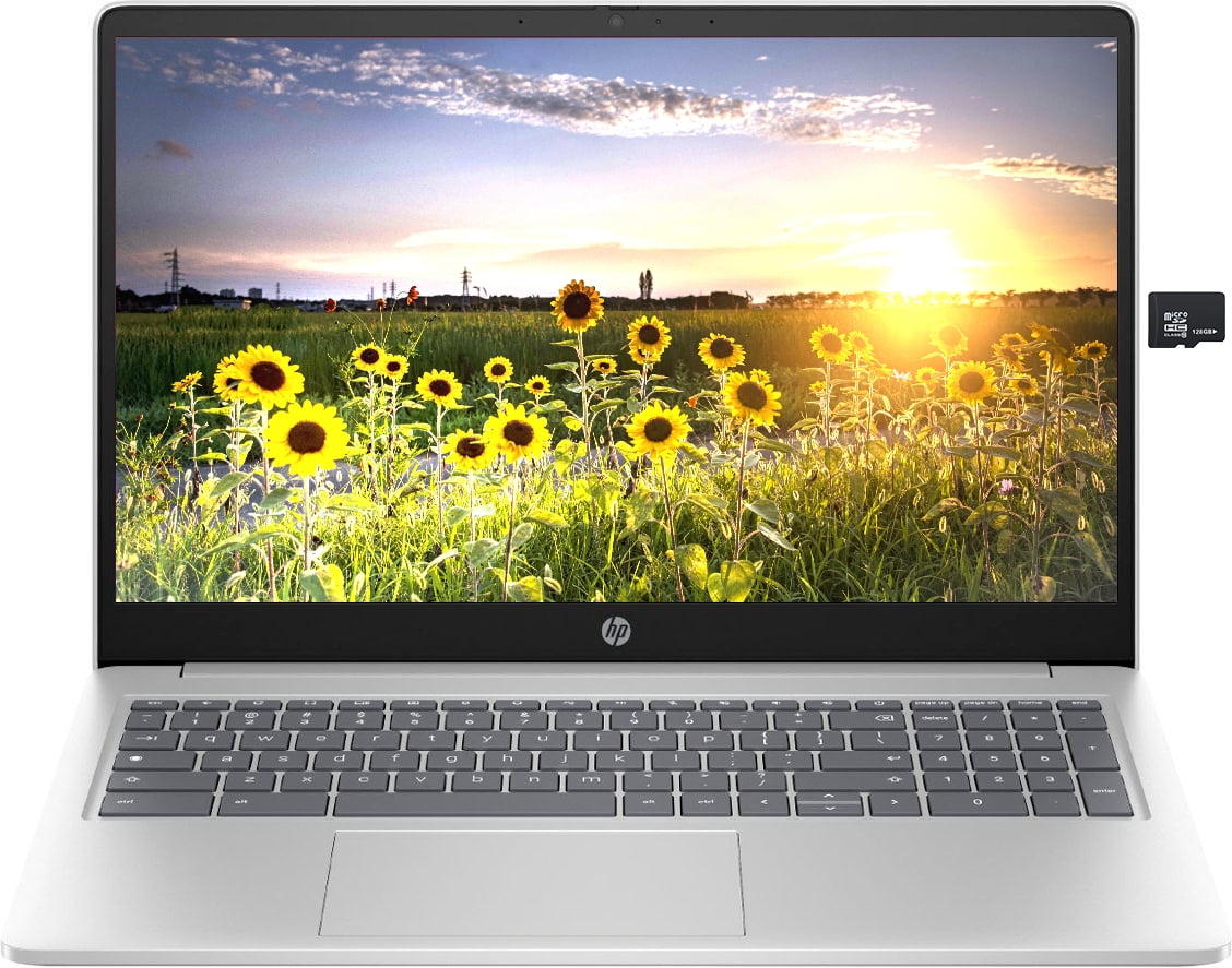 HP Chromebook 15 Laptop, 15.6 Inch Screen, Intel 4-Core