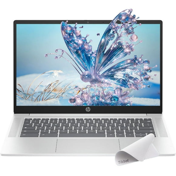 HP Chromebook Laptop 14inch FHD Display - Google Chromebook Students - Intel Core N100 - Mini - USB C - Ultra Light - 2024 - Mouse Pad (4GB RAM| 64GB Storage)