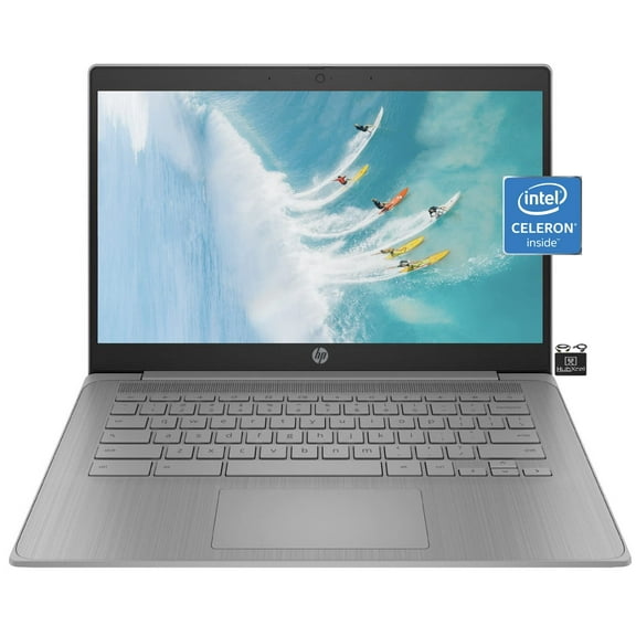 HP Chromebook Laptop Student Business (2023 Model),14' HD Display,Quad-Core Intel Celeron N4120 (Upto 2.6GHz),4GB RAM,64GB eMMC,HD Webcam,WiFi 5,UHD Graphics,Chrome OS +HubxcelAccessory,Modern Gray