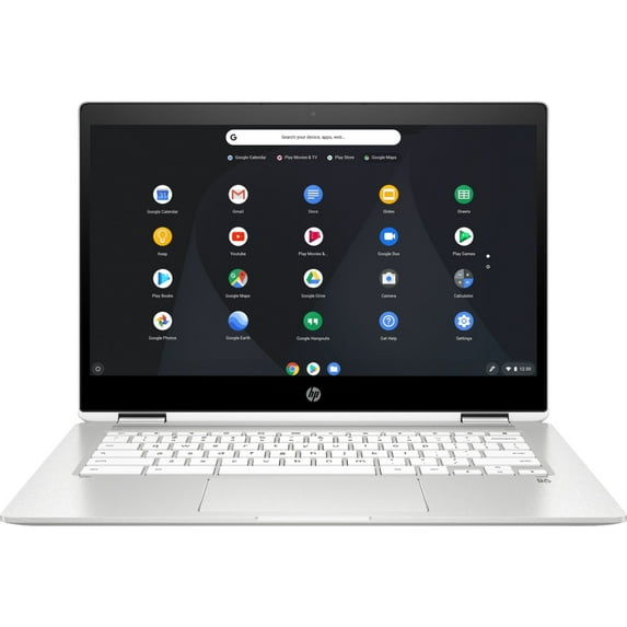 HP Chromebook x360-14" HD Touch - Celeron N4000-4GB - 32GB eMMC - Silver White