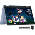 thumbnail image 1 of HP Chromebook x360 14" HD Touchscreen Laptop, Intel N200 Processor, 4GB RAM, 288GB Storage(128GB SSD+160GB Docking Station), Intel UHD Graphics, Webcam, Bluetooth, Wi-Fi 6, Chrome OS, Blue, 1 of 9