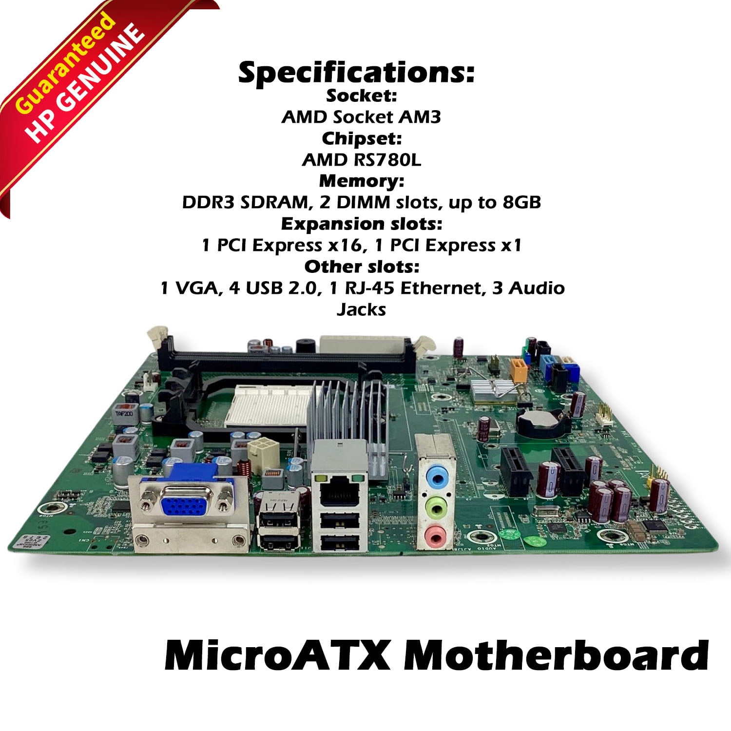 HP Compaq 616663 001 Desktop Motherboard H AIRA RS780L uATX Socket AM3 DDR3 Slot 2 619958 001 624832 001 Walmart