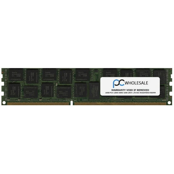 HP Compatible 16GB PC3-12800 DDR3-1600 2Rx4 1.5v ECC Registered RDIMM (HP PN# 672612-181)