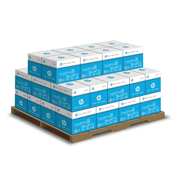 HP Copy and Print White Paper, 8.5 x 11 - Half Pallet, 40 Cases, 240 Reams (96,000 Sheets)