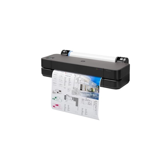 HP DesignJet T210 - 24" large-format printer - color - ink-jet - A1, , ANSI D - 1200 x 2400 dpi - up to 0.8 min/page (mono) / up to 0.8 min/page (color) - USB 2.0, LAN, Wi-Fi - cutter