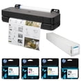 thumbnail image 1 of HP DesignJet T230 24" Wireless Large Format Color Thermal Inkjet Plotter Printer, 2025 Edition, Bundle with Color and 38ml Black Ink Pack, Matte Bond Inkjet Paper Roll, 1 of 10