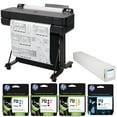 thumbnail image 1 of HP DesignJet T630 24" Wireless Large Format Color Thermal Inkjet Plotter Printer, 2025 Edition, Bundle with 3x Color and 80ml Black Ink Pack, Matte Bond Inkjet Paper Roll, 1 of 8