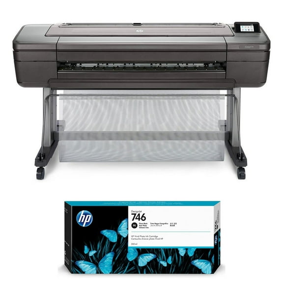 HP DesignJet Z6 24" Large Format PostScript Inkjet Printer, Bundle with Black Ink Pack