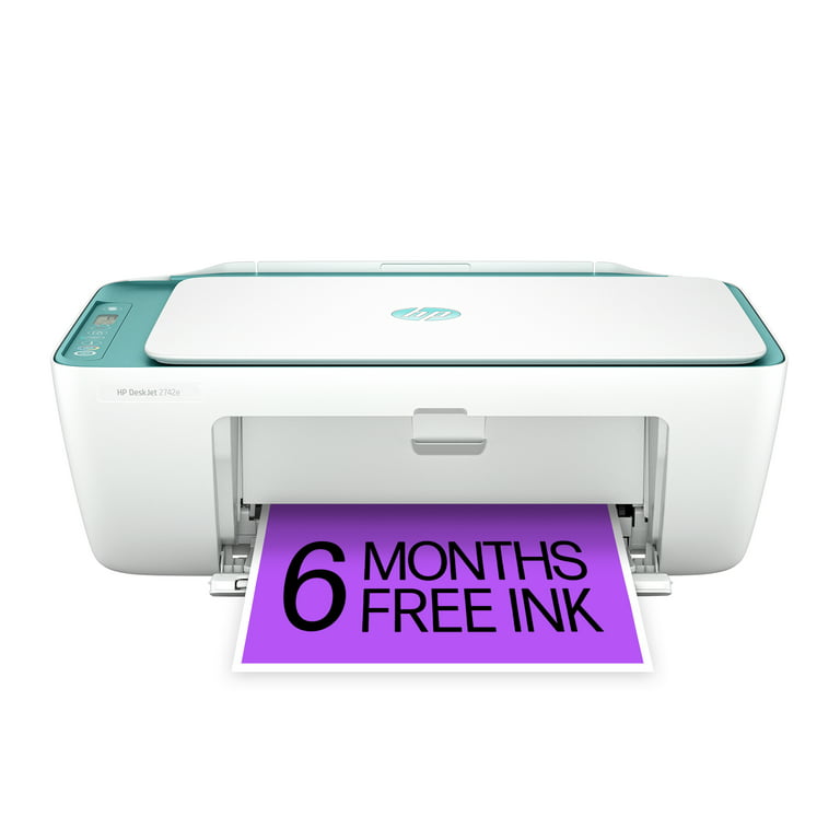 Angreb maternal Arashigaoka HP DeskJet 2742e Wireless Color All-in-One Inkjet Printer (Glacier) with 6  months of Instant Ink included with HP+ - Walmart.com