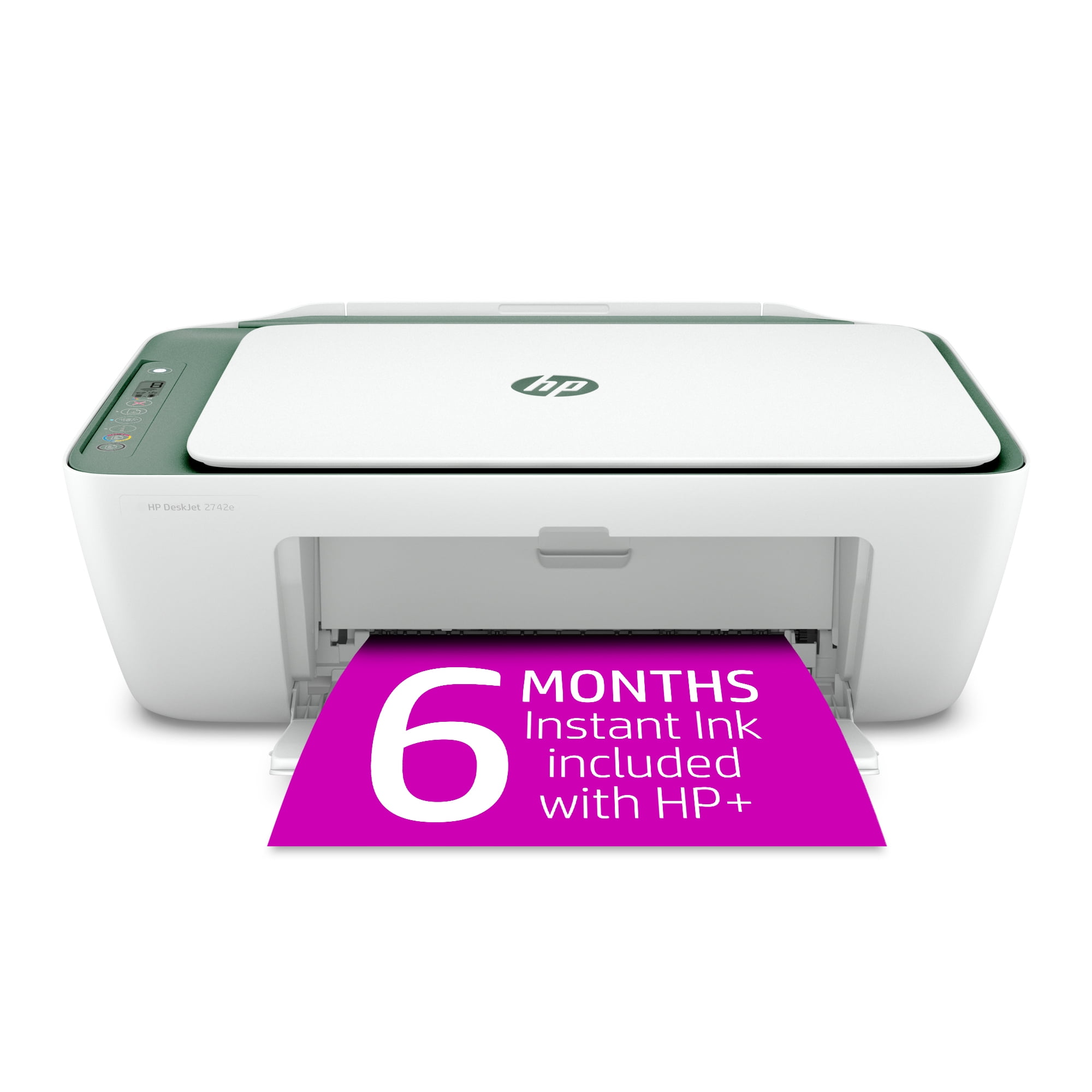 Par terrorist klasselærer HP DeskJet 2742e Wireless Color All-in-One Inkjet Printer (Green Matcha)  with 6 months Instant Ink Included with HP+ - Walmart.com
