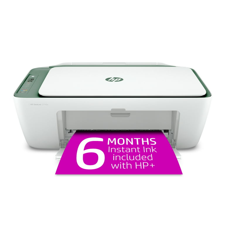 HP DeskJet 2742e Color All-in-One Inkjet Printer (Green Matcha) with 6 months Instant Ink Included with HP+ - Walmart.com