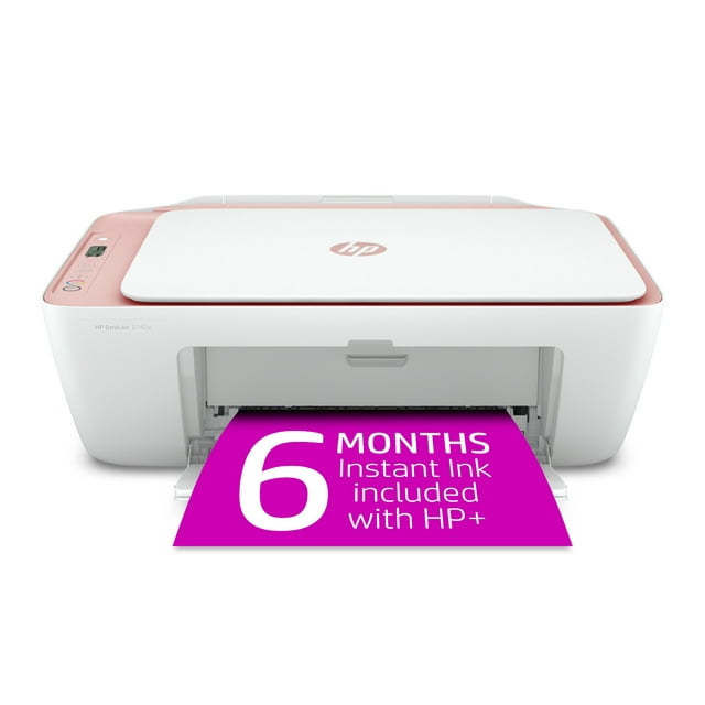 HP DeskJet 2742e Wireless Color All-in-One Inkjet Printer (Himalayan Pink) with 6 months Instant Ink Included with HP+