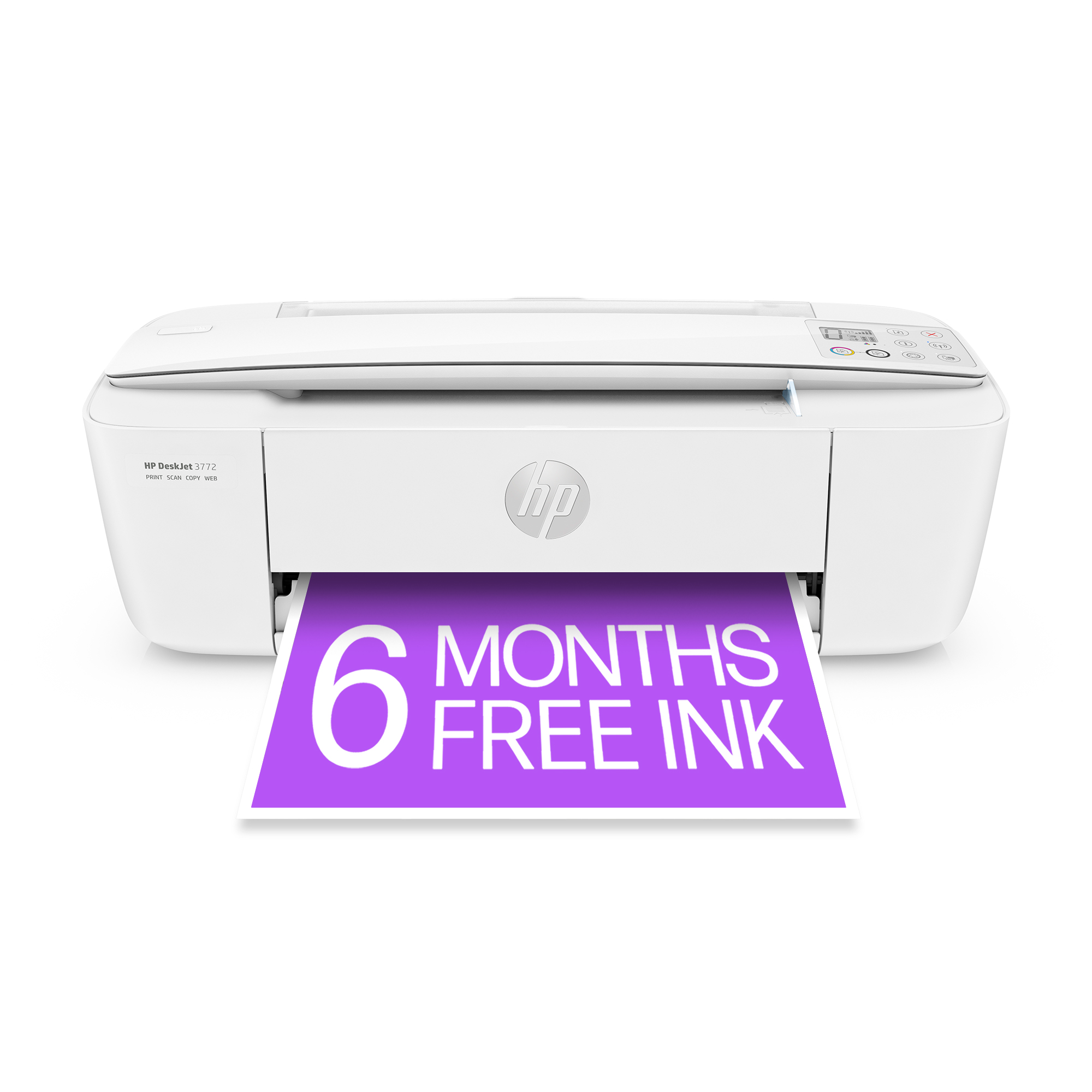 HP DeskJet 3772 All-in-One Wireless Color Inkjet Printer, 6 Months FREE ink with HP Instant Ink - image 1 of 11