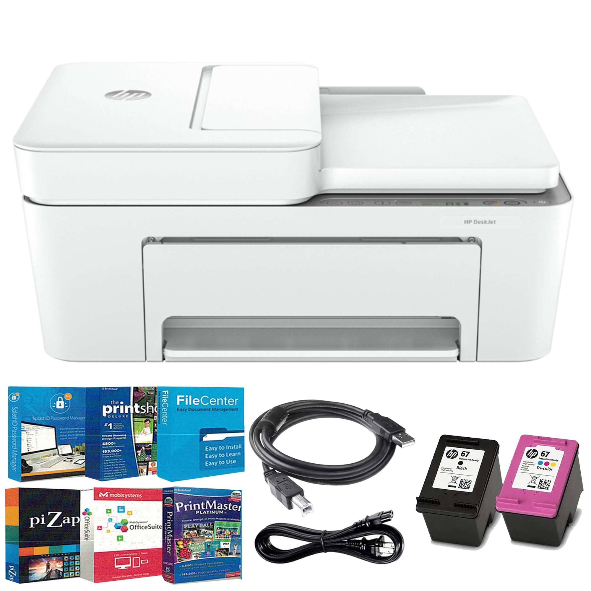 HP DeskJet 4258e All-in-One Printer USB Type A Male B Male Cable  Printer Digital Download Card