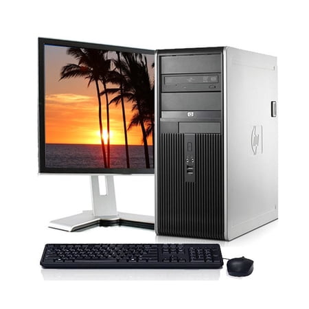 HP Desktop Computer Tower Windows 10 Intel 2.13GHz Processor 4GB RAM 160GB Hard Drive DVD Wifi with a 17" LCD Keyboard and Mouse- Computer