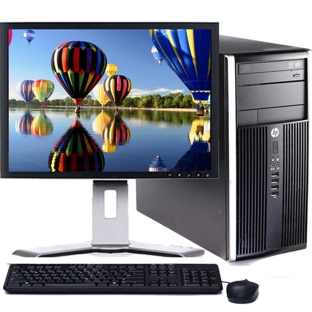 HP Desktop Computer Tower Windows 10 Intel Core i3 Processor 8GB Memory 250GB Hard Drive DVD Wi-fi with a 17" LCD Keyboard and Mouse
