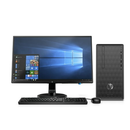HP Desktop and 23.8" Monitor Bundle, AMD Ryzen™ 3 2200G, AMD Radeon™ Vega 8 Graphics, 8GB SDRAM, 1TB HDD, DVD, 590-p0103wb