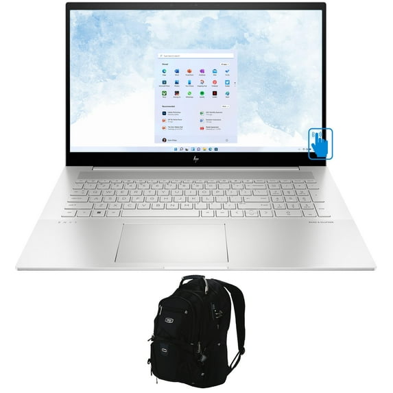 HP ENVY 17t-cr00 Home/Business Laptop (Intel i7-1260P 12-Core, 17.3in 60Hz Touch Full HD (1920x1080), Intel Iris Xe, 64GB RAM, 512GB PCIe SSD, Win 11 Home) with Travel/Work Backpack