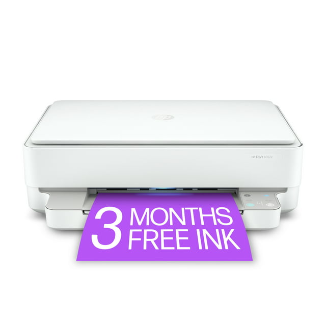 HP ENVY 6052e All-in-One Wireless Color Inkjet Photo Printer with 3 Months Instant Ink Incl with HP+