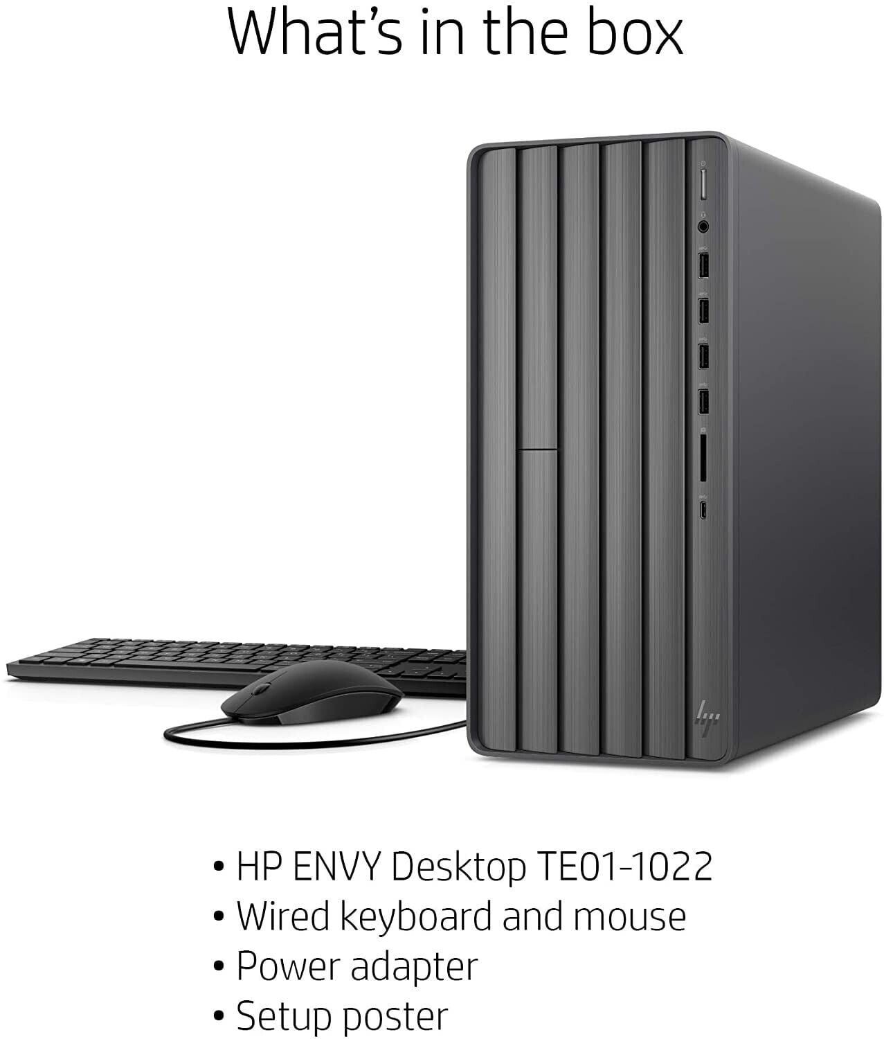 HP ENVY Desktop Computer, Intel Core i7-10700, 16 GB RAM, 1 TB 