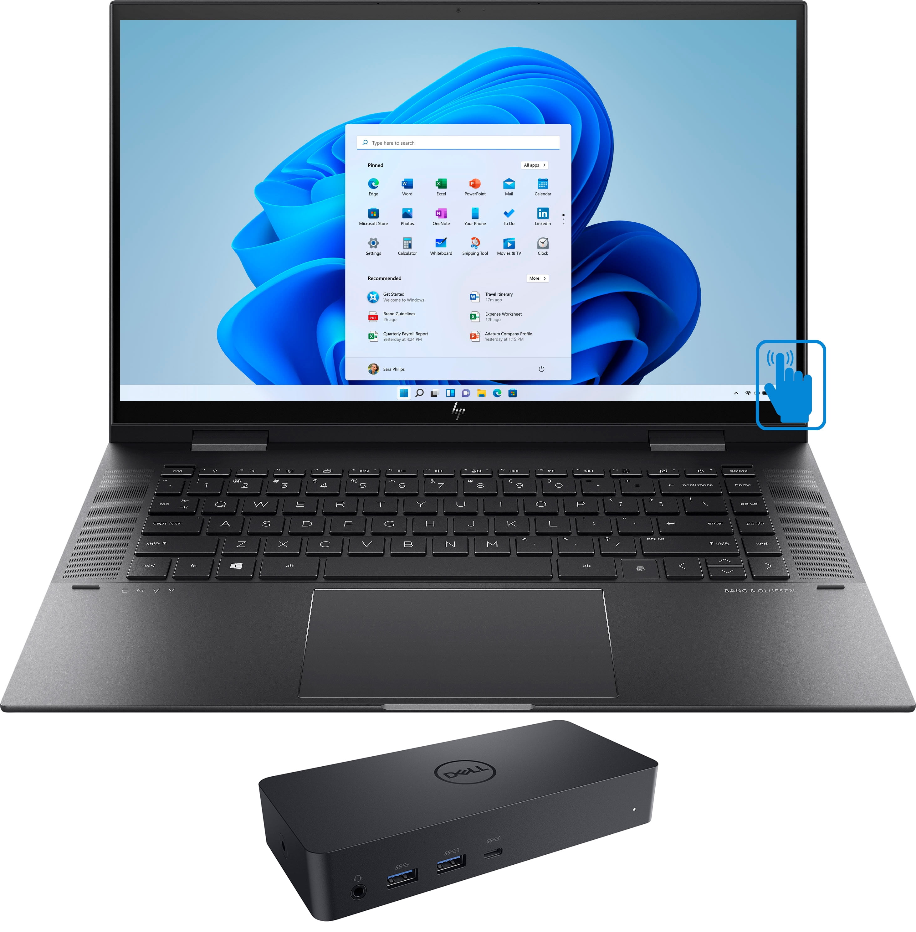 HP Envy x360 Home ＆ Business 2-in-1 Laptop (Intel i5-1135G7 4-Core, 8GB RAM, 1TB PCIe SSD, Intel Iris Xe, 13.3