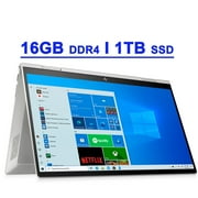 HP ENVY x360 15 Premium 2-in-1 Laptop 15.6" FHD IPS Touchscreen 11th Gen Intel Quad-Core i5-1135G7 16GB DDR4 1TB SSD Backlit Keyboard Fingerprint Reader HDMI USB-C B&O WiFi6 Win10 Silver