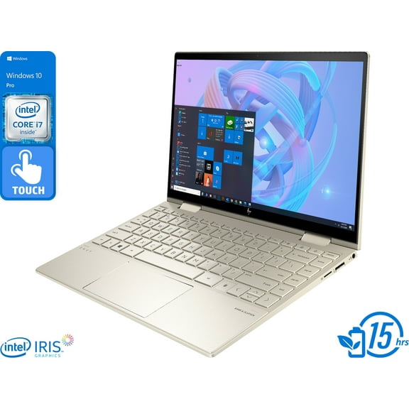 HP ENVY x360 2-in-1, 13.3" IPS FHD Touch Display, Intel Core i7-1165G7 2.80GHz, 8GB RAM, 128GB NVMe SSD, Thunderbolt, Card Reader, Wi-Fi, Bluetooth, Windows 10 Pro