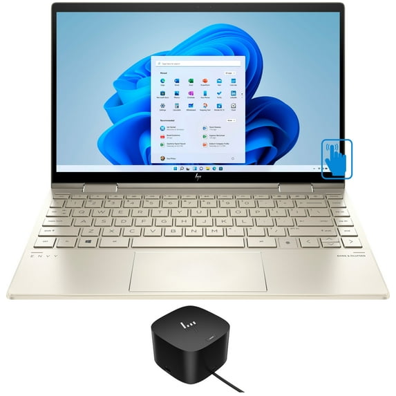 HP ENVY x360 Home/Business 2-in-1 Laptop (Intel i5-1135G7 4-Core, 13.3in 60Hz Touch Full HD (1920x1080), Intel Iris Xe, 8GB RAM, 1TB PCIe SSD, Win 10 Home) with 120W G4 Dock