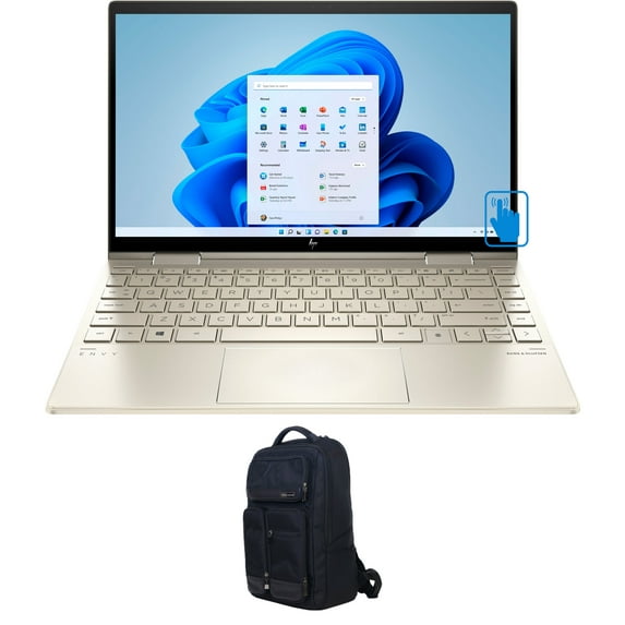 HP ENVY x360 Home/Business 2-in-1 Laptop (Intel i5-1135G7 4-Core, 13.3in 60Hz Touch Full HD (1920x1080), Intel Iris Xe, 8GB RAM, 512GB PCIe SSD, Backlit KB, Win 11 Home) with Atlas Backpack