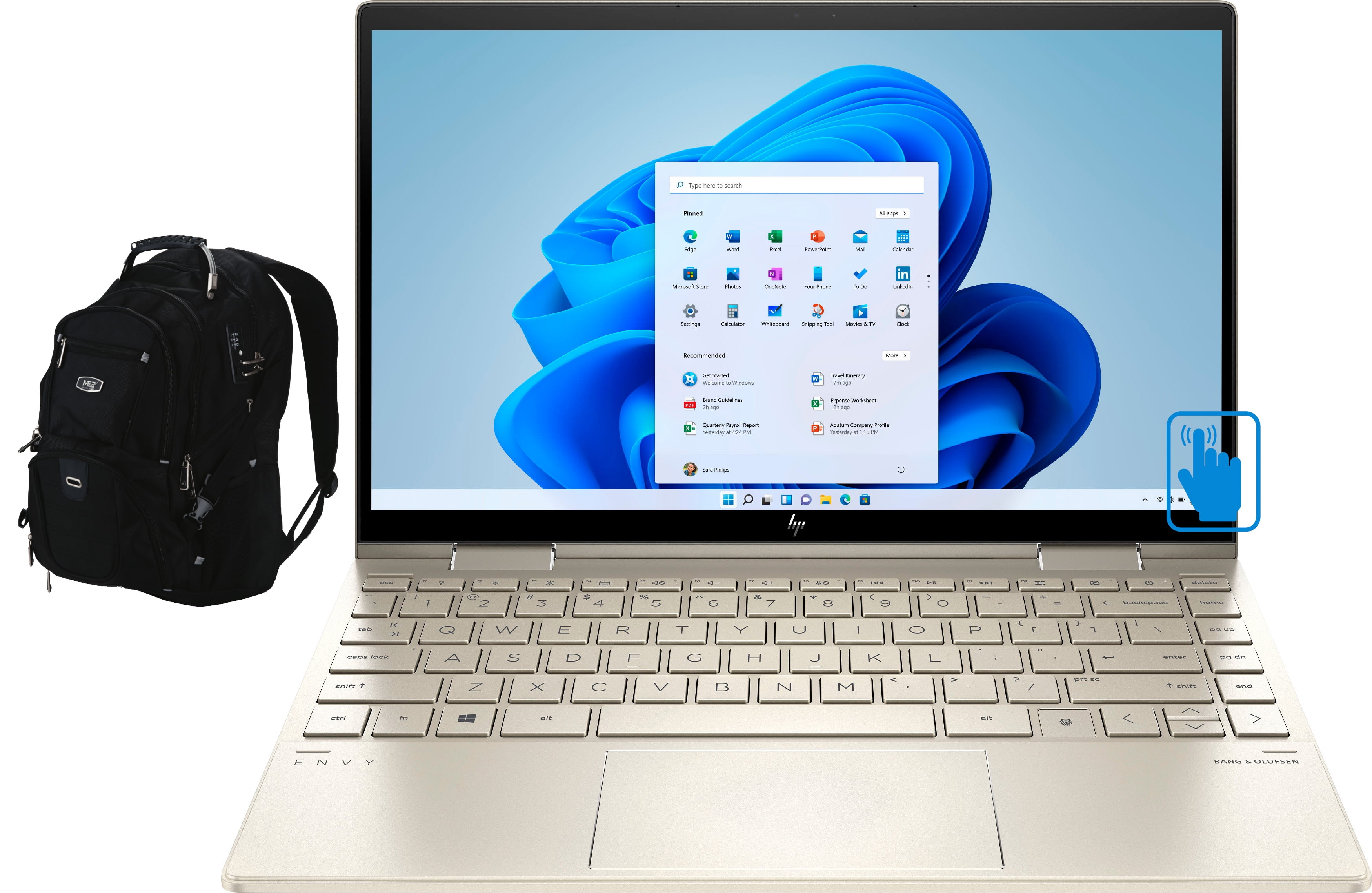 HP ENVY x360 Home/Business 2-in-1 Laptop (Intel i5-1135G7 4-Core, 13.3in 60Hz Touch Full HD (1920x1080), Intel Iris Xe, 8GB RAM, Win 10 Home) with Travel/Work Backpack