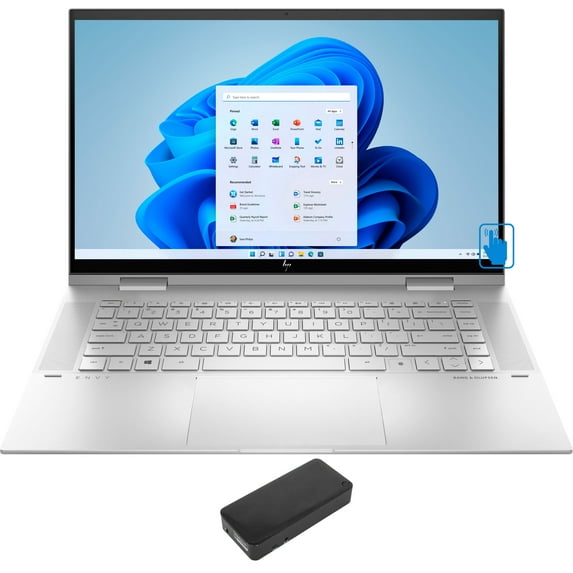 HP ENVY x360 Home/Business 2-in-1 Laptop (Intel i5-1135G7 4-Core, 15.6in 60Hz Touch Full HD (1920x1080), Intel Iris Xe, 16GB RAM, 4TB PCIe SSD, Win 11 Pro) with DV4K Dock