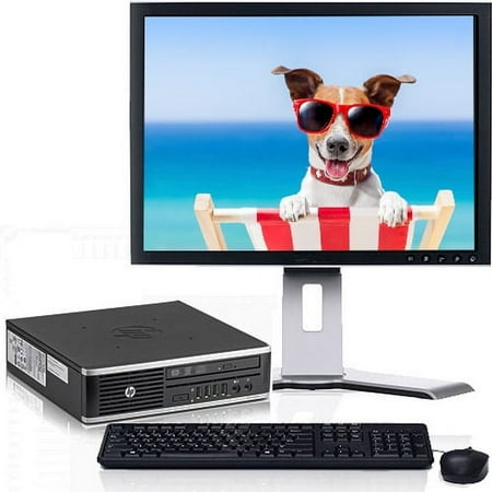 HP Elite 8200 USFF Desktop Computer Intel Core i5 Processor 4GB RAM 250GB HD 300 Mps Wifi DVD Windows 10 with a 19" LCD Monitor Keyboard and Mouse