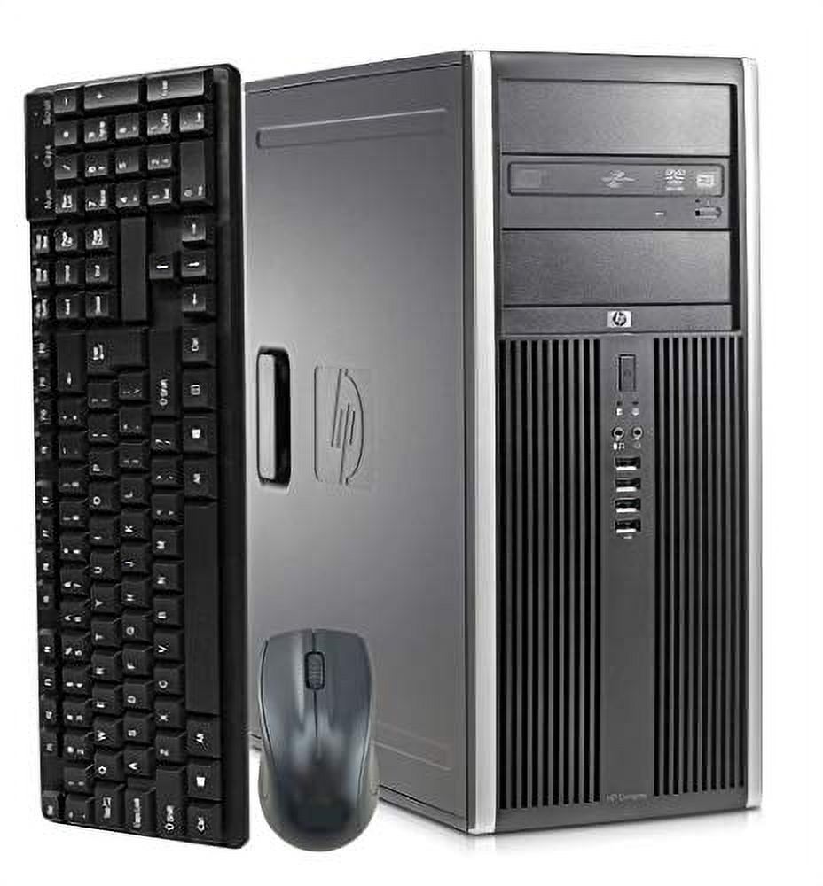 HP Elite 8300 Tower Computer Desktop PC, Intel Core i5 3.20GHz Processor, 16GB Ram, 128GB M.2 SSD, 3TB Hard Drive, Wireless Keyboard & Mouse, WiFi | Bluetooth, DVD Drive, Windows 10 (used) - image 1 of 5