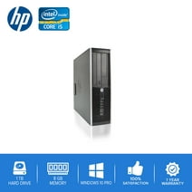 HP-Elite Desktop 8300 Computer PC – Intel Core i5 - 8GB Memory – 2TB Hard Drive - Windows 10 - Used