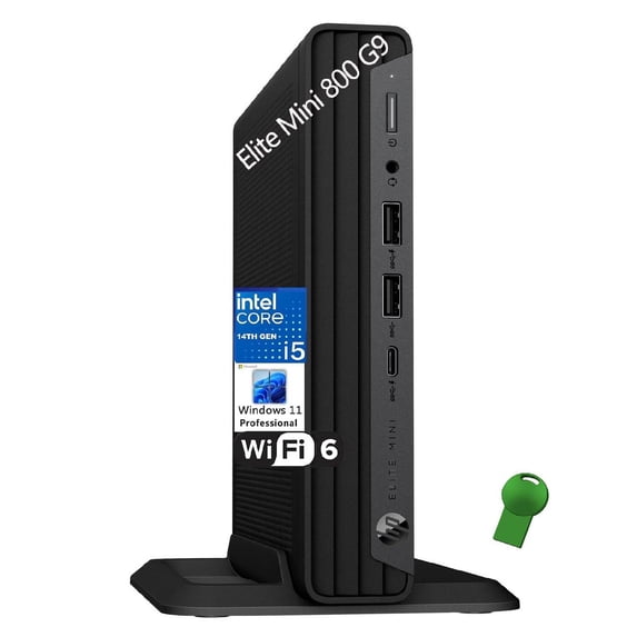 HP Elite Mini 800 G9 Business Desktop Computer, 14th Gen Intel 14-Core i5-14500 (Beat i7-13700), 32GB DDR5 RAM, 1TB PCIe SSD, WiFi 6, Bluetooth, Type-C, Keyboard and Mouse, Windows 11 Pro