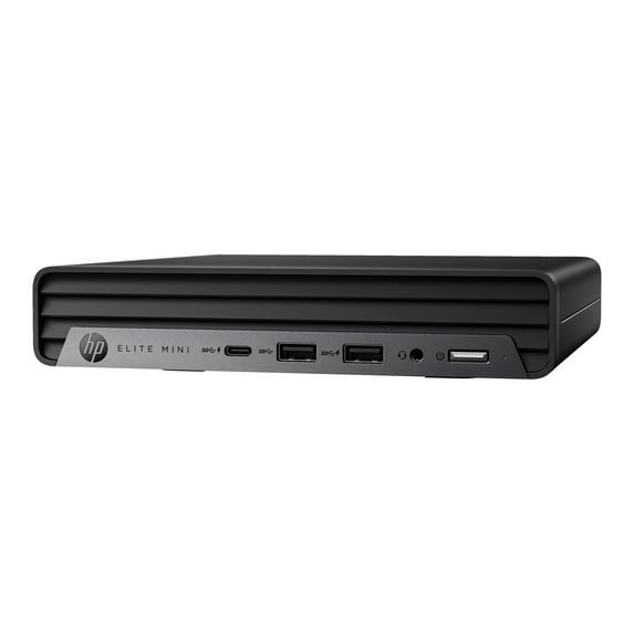 HP Elite 800 G9 - Mini desktop Core i5 12500T / up to 4.4 GHz - vPro - RAM 8 GB - SSD 256 GB - NVMe, TLC - UHD Graphics 770 - Gigabit Ethernet, Bluetooth 5.2, IEEE 802.11ax (Wi-Fi 6E) - Win 10 Pro 64-bit (includes Win 11 Pro License) - monitor: none - keyboard: US - Smart Buy - with HP 3 years Next Business Day Onsite Hardware Support for Desktops - with HP Wolf Pro Security Edition (1 year)