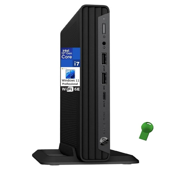 HP Elite Mini 800 G9 PC Business Desktop Computer, 13th Gen Intel 16-Core i7-13700, 32GB DDR5 RAM, 2TB PCIe SSD, WiFi 6E, Bluetooth, Type-C, Keyboard and Mouse, Windows 11 Pro