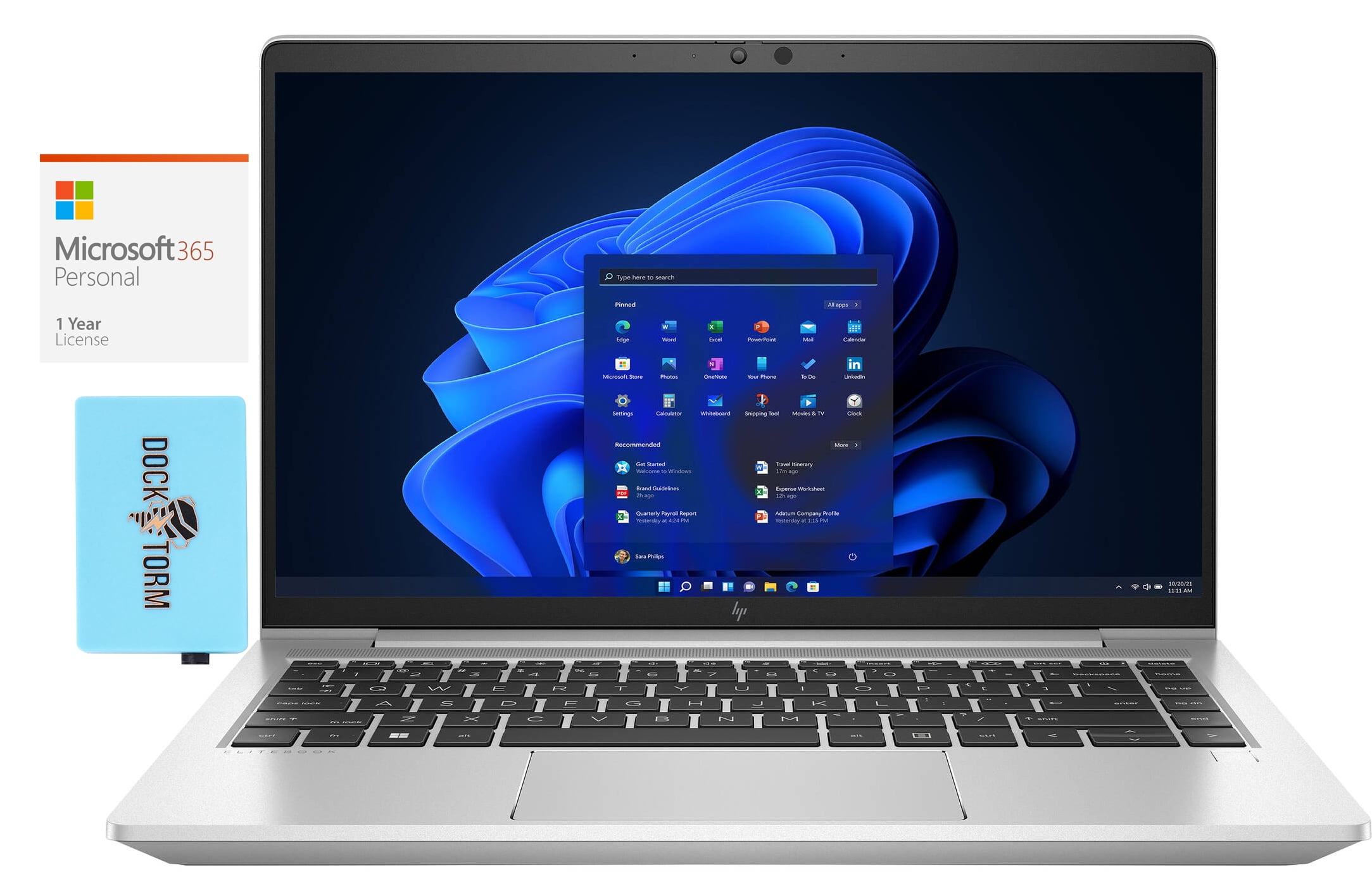 HP EliteBook 640 G9 Home/Business Laptop (Intel i5-1235U 10-Core, 14.0in 60Hz Full HD (1920x1080), Intel Iris Xe, Win 11 Pro) with Microsoft 365 Personal , Dockztorm Hub