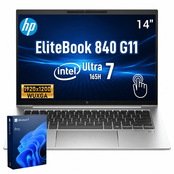 HP EliteBook 840 14" FHD Touchscreen Laptop, Intel Core Ultra 7 165H, 16GB DDR5, 512GB SSD, Windows 11 Pro