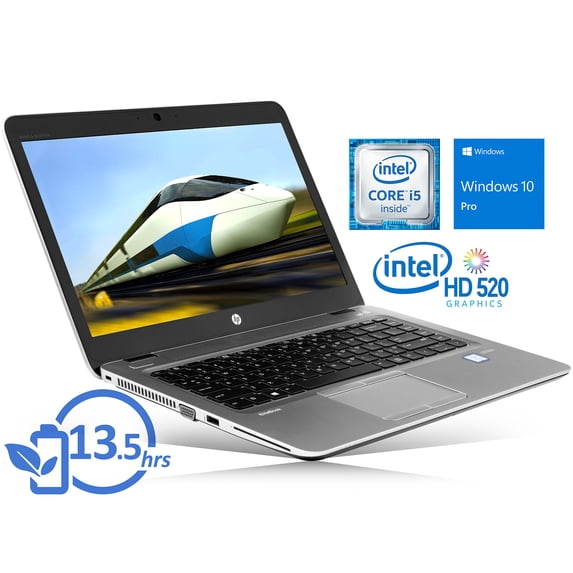 HP EliteBook 840 G3 Notebook, 14" FHD Display, Intel Core i5-6300U Upto 3.0GHz, 8GB RAM, 256GB SSD, VGA, DisplayPort, Card Reader, Wi-Fi, Bluetooth, Windows 10 Pro (8DZ57UT)