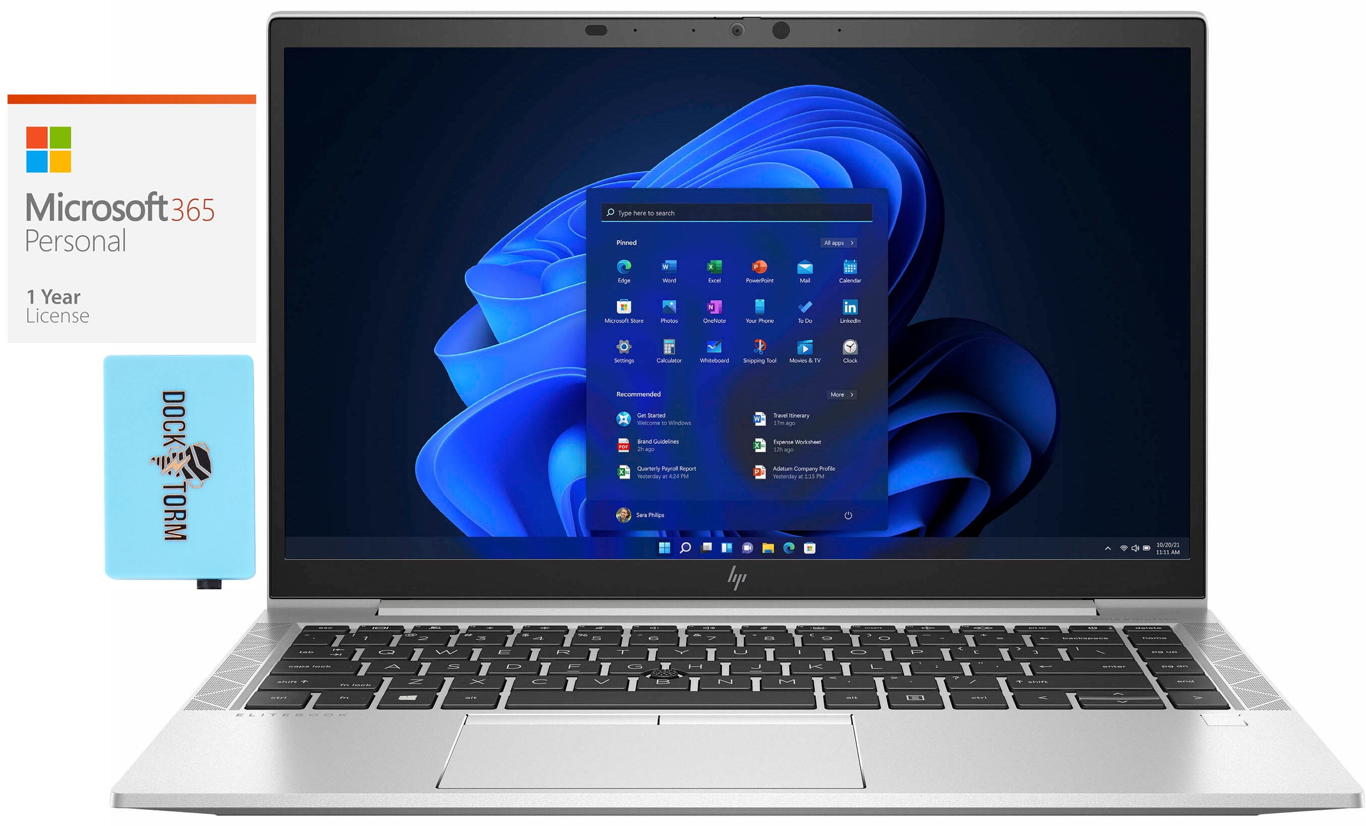 HP EliteBook 840 G8-14''HD Home & Business Laptop (Intel i7-1165G7 4-Core, 14.0" 60Hz Full HD (1920x1080), Intel Iris Xe, 64GB RAM, 4TB PCIe SSD, Win 11 Pro) with Microsoft 365 Personal , Hub