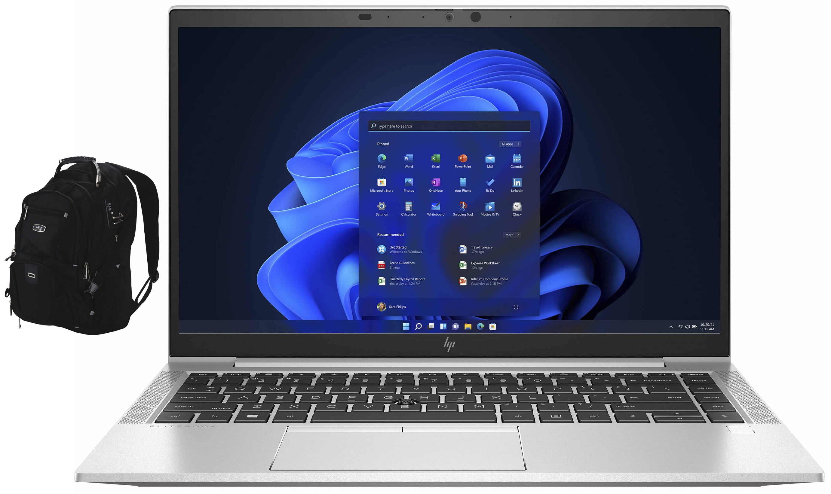 HP EliteBook 840 G8 Home & Business Laptop (Intel i7-1165G7 4-Core, 14.0" 60Hz Full HD (1920x1080), Intel Iris Xe, 32GB RAM, 256GB m.2 SATA SSD, Win 10 Pro) with Travel & Work Backpack