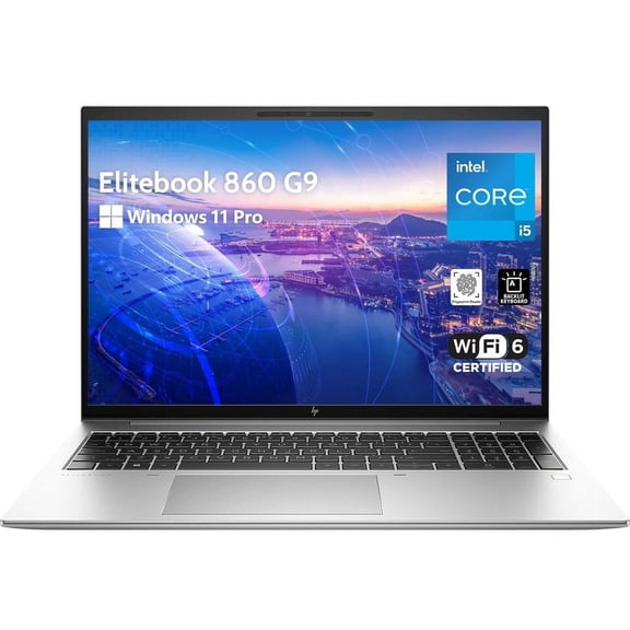 HP EliteBook 860 16" WUXGA Business Laptop, Intel Core i5-1235U (10 Cores up to 3.3 GHz, Beat i7-1195G7), 64 GB DDR5 RAM, 1TB PCIe SSD, Fingerprint Reader, Backlit KB, Windows 11 Pro