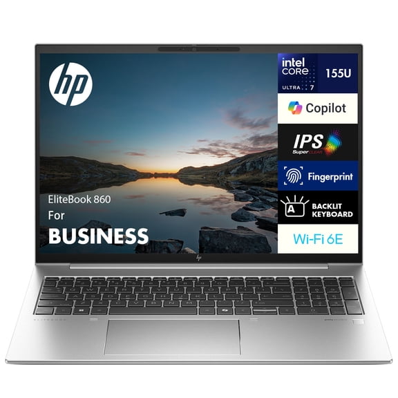 HP EliteBook 860 Business Laptop 16.0in WUXGA (Intel Ultra 7 155U, 64GB DDR5, 2TB PCIe SSD, Intel Graphics, Win 11 Pro)