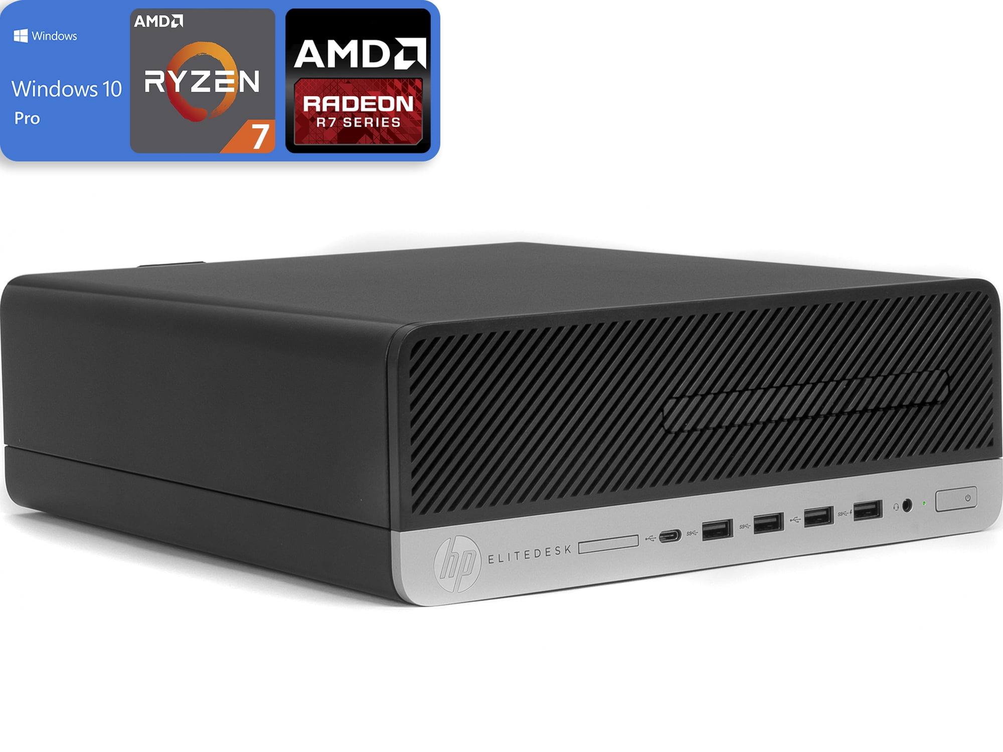 HP EliteDesk 705 G4 Desktop, AMD Ryzen 7 2700 Upto 4.1GHz, 32GB 