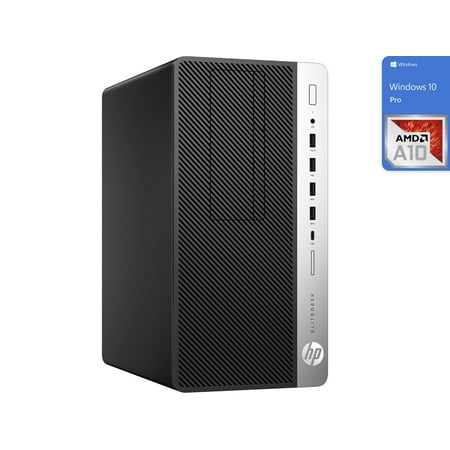 HP EliteDesk 705 G4 Desktop Tower Computer, AMD A10-9700, 32GB RAM, 2TB SSD, Windows 10, Black, A10-322nP