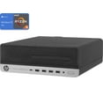 thumbnail image 1 of HP EliteDesk 705 G4 Mini PC Computer, AMD Ryzen 5 Pro 2400G, 4GB RAM, 1TB SSD, Windows 10, Black, 24G-641nP, 1 of 5