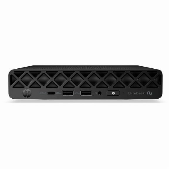 HP EliteDesk 8 G2i Desktop Computer, Intel Core Ultra 5 Series 3 336H, 16 GB, PCI Express NVMe SSD, Mini PC, Jack Black