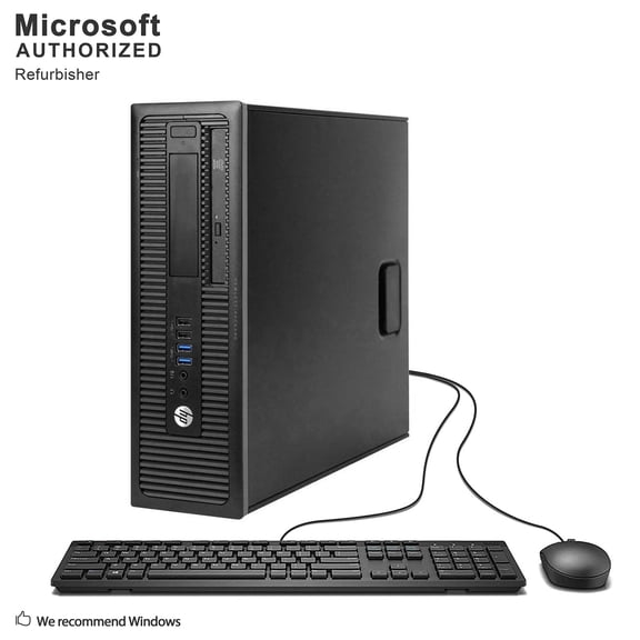 Pre-Owned HP EliteDesk 800 G1 SFF Desktop PC, Intel Core I7-4790 3.6Ghz, 16G DDR3, 500G HDD, VGA, DP, WIFI, BT, DVDRW, Windows 10 Pro 64 Bit Used Grade A