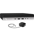thumbnail image 1 of HP EliteDesk 800 G4 Home/Business Mini Desktop (Intel i5-8600 6-Core, Intel UHD 630, 64GB RAM, 2TB PCIe SSD, Wifi, Bluetooth, Display Port, Win 10 Pro) with G2 Universal Dock, 1 of 5